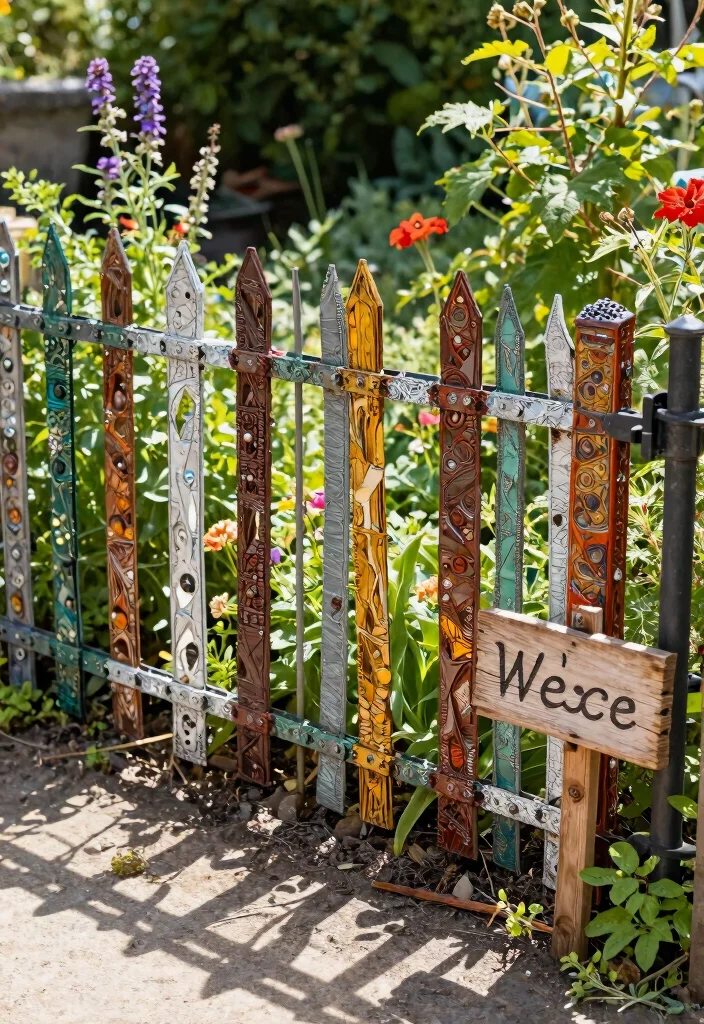12 Metal Fence Ideas for Modern and Low Maintenance Yards 12. Sustainable Recycled Metal Fencing 0