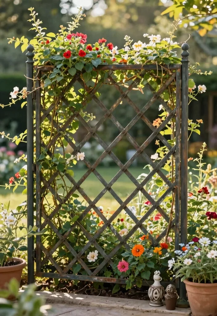 12 Metal Fence Ideas for Modern and Low Maintenance Yards 7. Lattice Metal Fencing 0