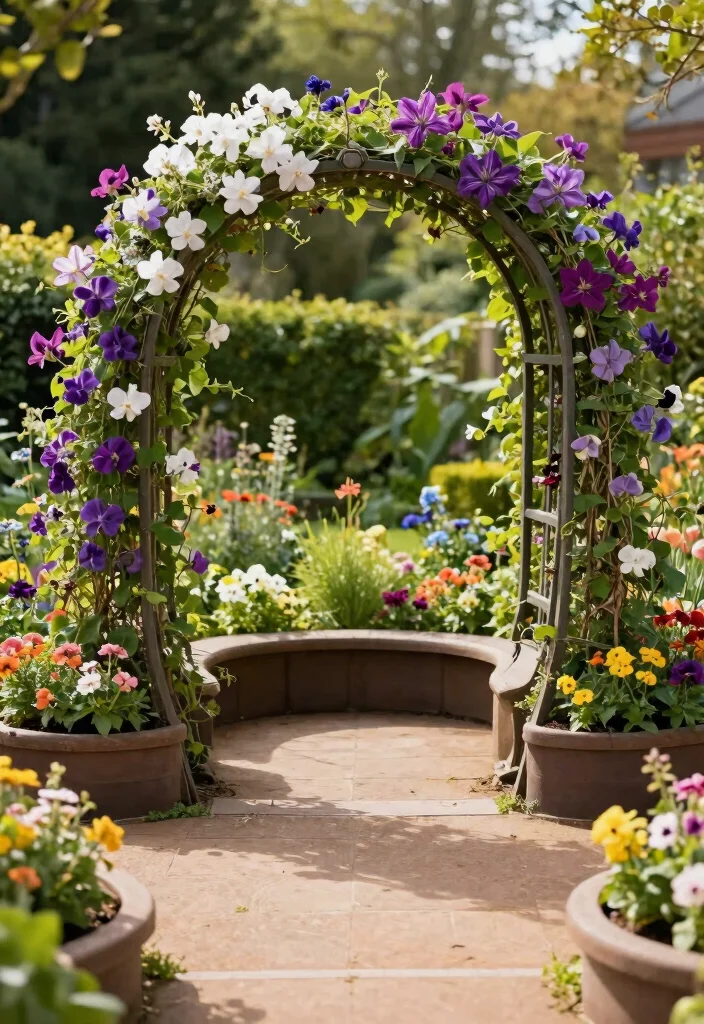 12 Metal Trellis Ideas for Modern and Low Maintenance Gardens 12. Circular Trellis 0