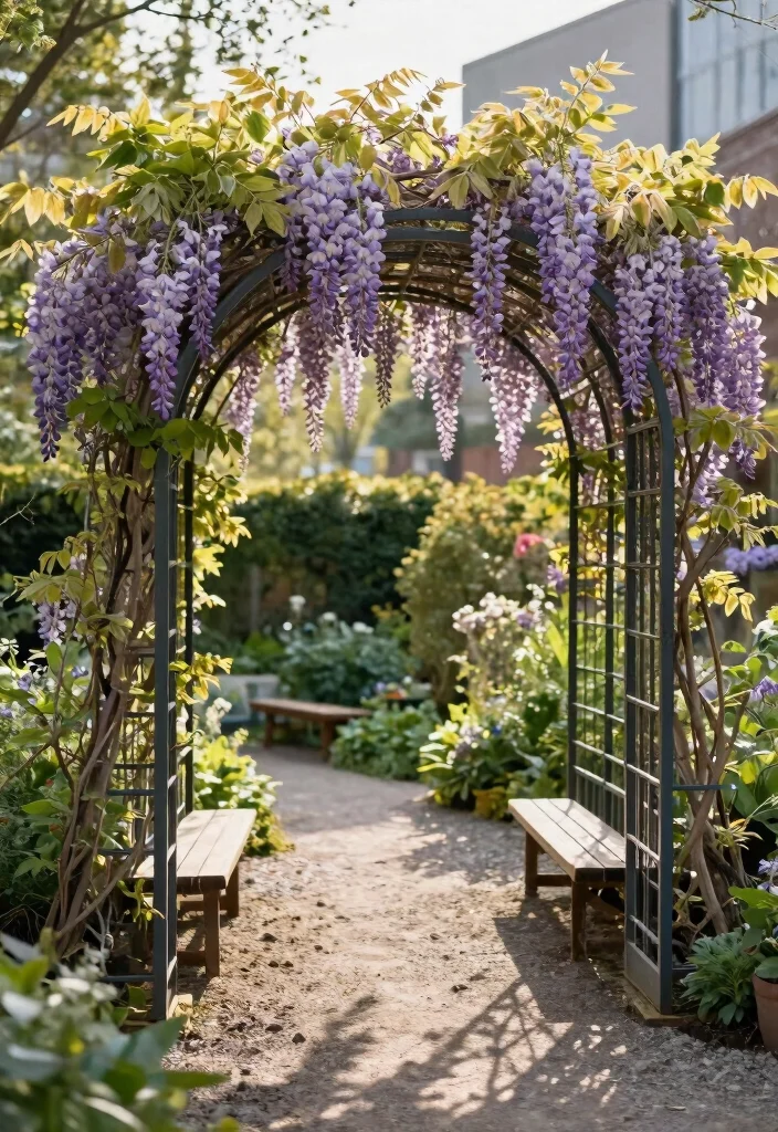 12 Metal Trellis Ideas for Modern and Low Maintenance Gardens 2. Archway Trellis 0