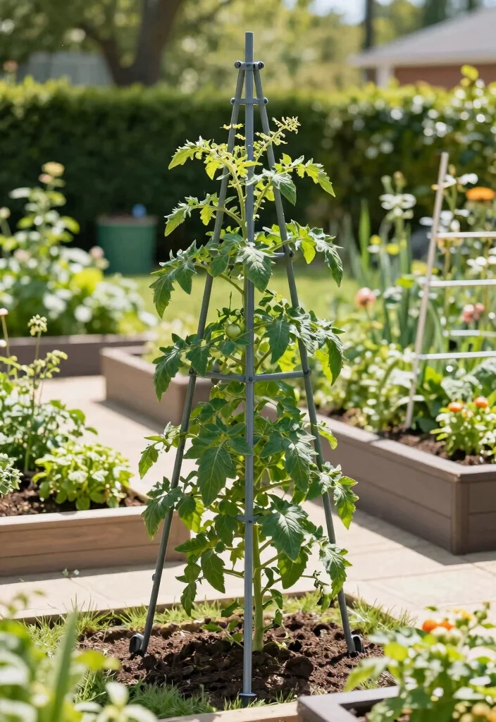 12 Metal Trellis Ideas for Modern and Low Maintenance Gardens 5. Tripod Trellis 0