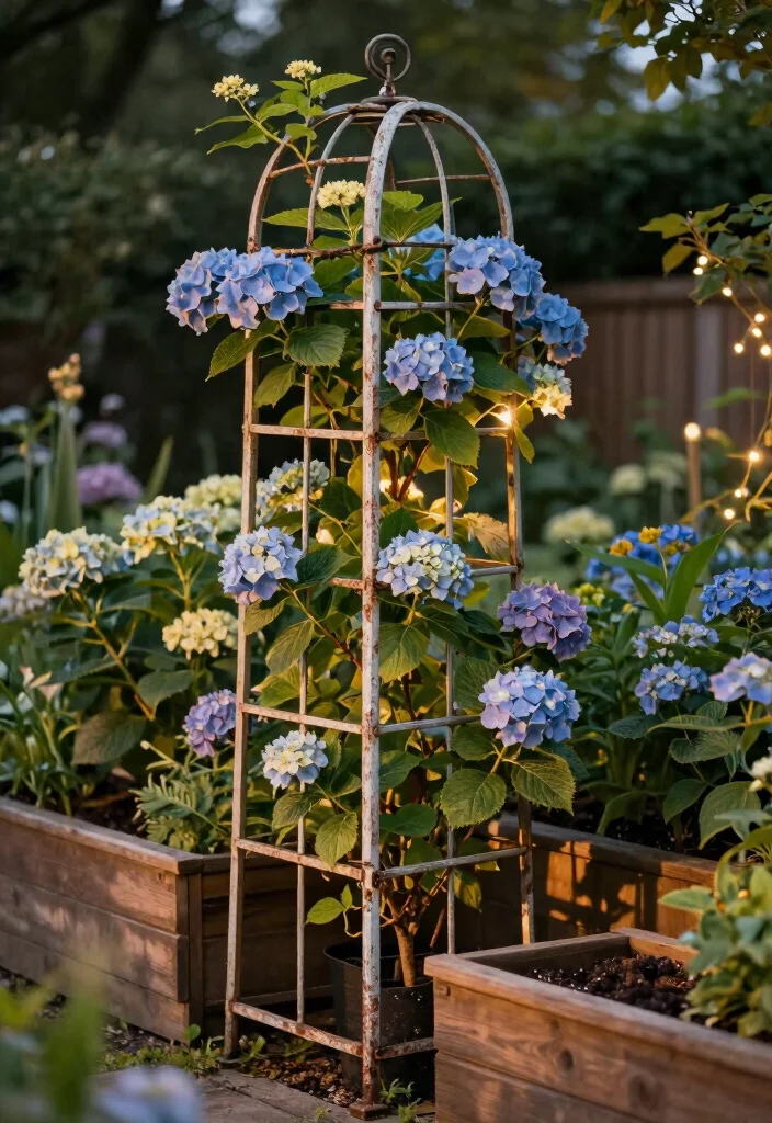 12 Metal Trellis Ideas for Modern and Low Maintenance Gardens 8. Rustic Metal Trellis 0