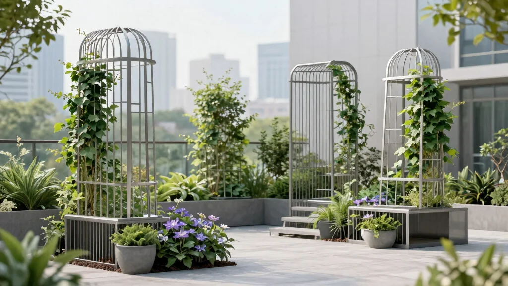 12 Metal Trellis Ideas for Modern and Low Maintenance Gardens