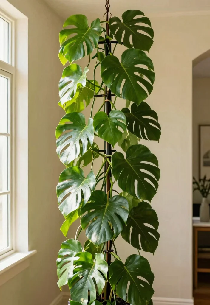 12 Monstera Trellis Ideas for Strong Indoor Plant Support 50 12 Monstera Trellis Ideas for Strong Indoor Plant Support 10. Spiral Trellis 0