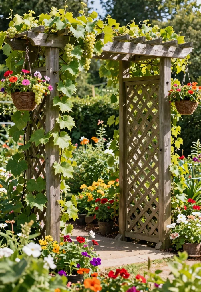 12 Muscadine Trellis Ideas for Heavy and Fast Growing Vines 12. The Combo Trellis Garden 0