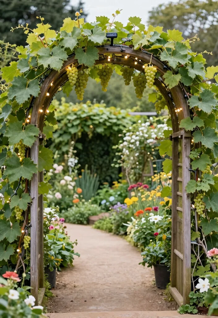 12 Muscadine Trellis Ideas for Heavy and Fast Growing Vines 4. Decorative Arch Trellis 0