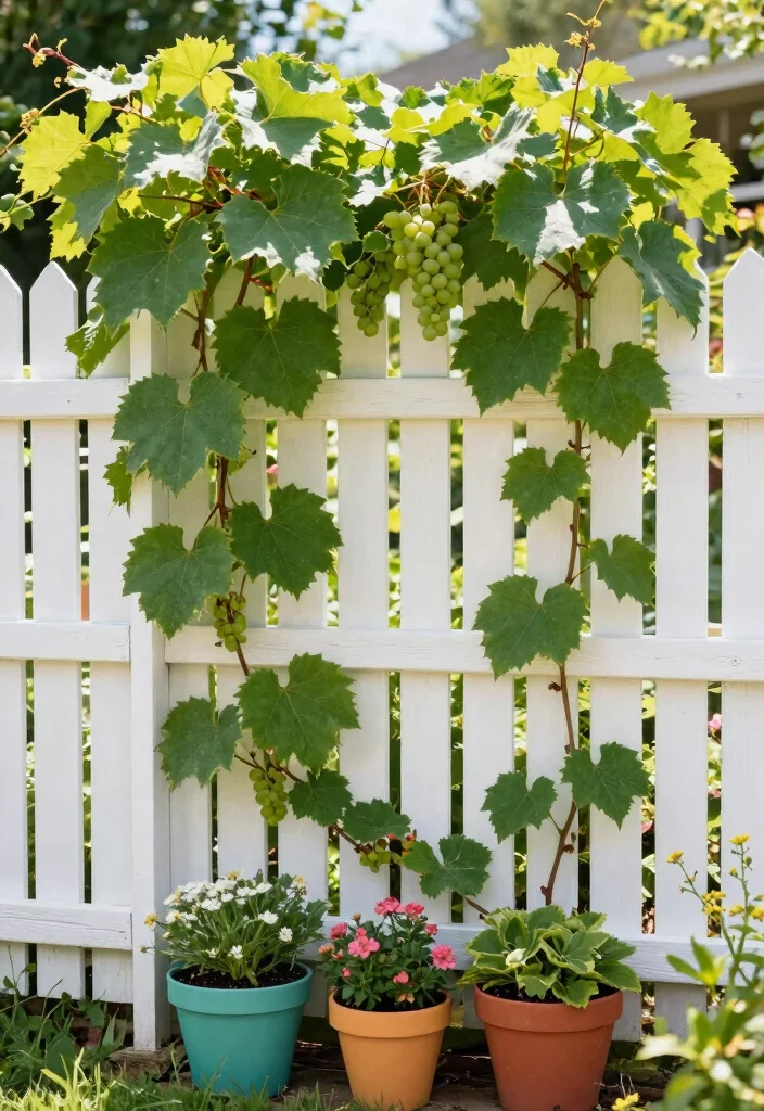 12 Muscadine Trellis Ideas for Heavy and Fast Growing Vines 7. Garden Fence Trellis 0