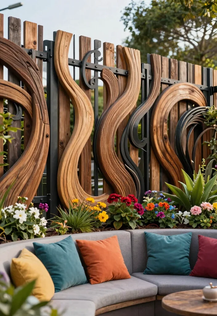 12 Outdoor Fence Ideas for Any Backyard Style 12. Artistic Fencing Designs 0