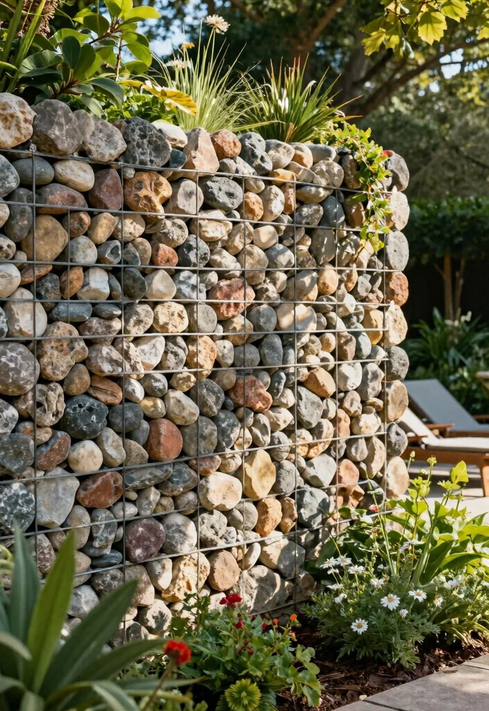 12 Outdoor Fence Ideas for Any Backyard Style 4. Gabion Walls 0