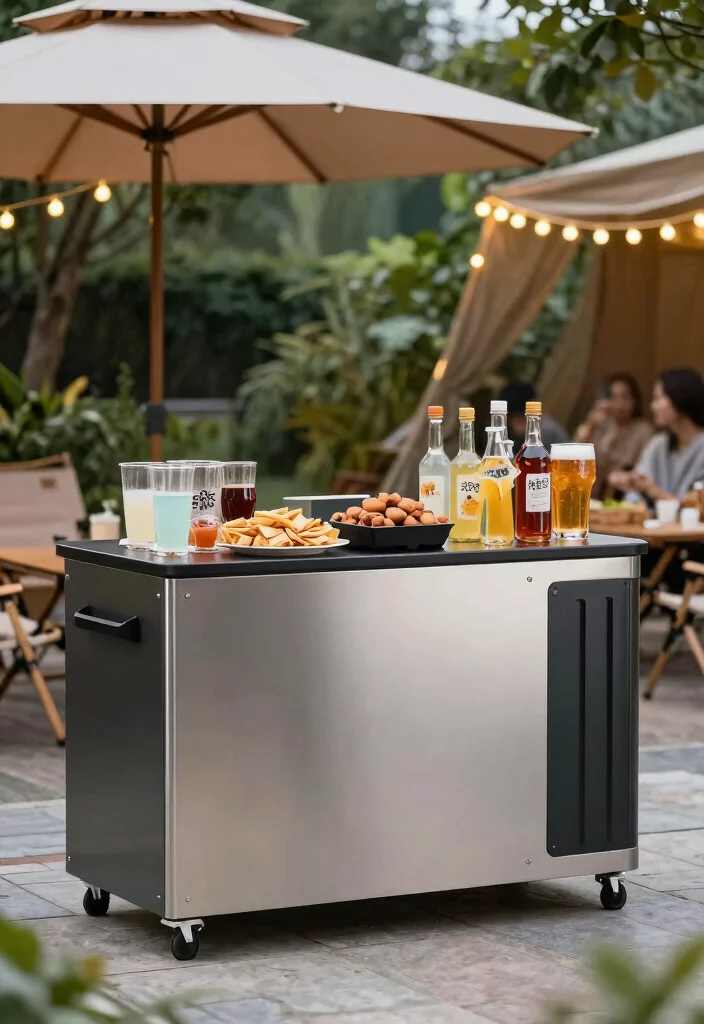 12 Outdoor Patio Bar Ideas for Social Gatherings 10. Portable Bar Stand 0