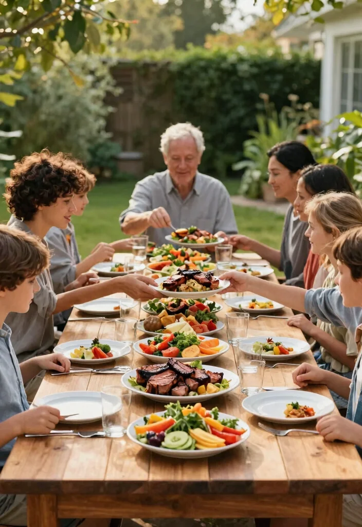 12 Outdoor Patio Dining Ideas for Family Meals 7. Family Style Serving 0