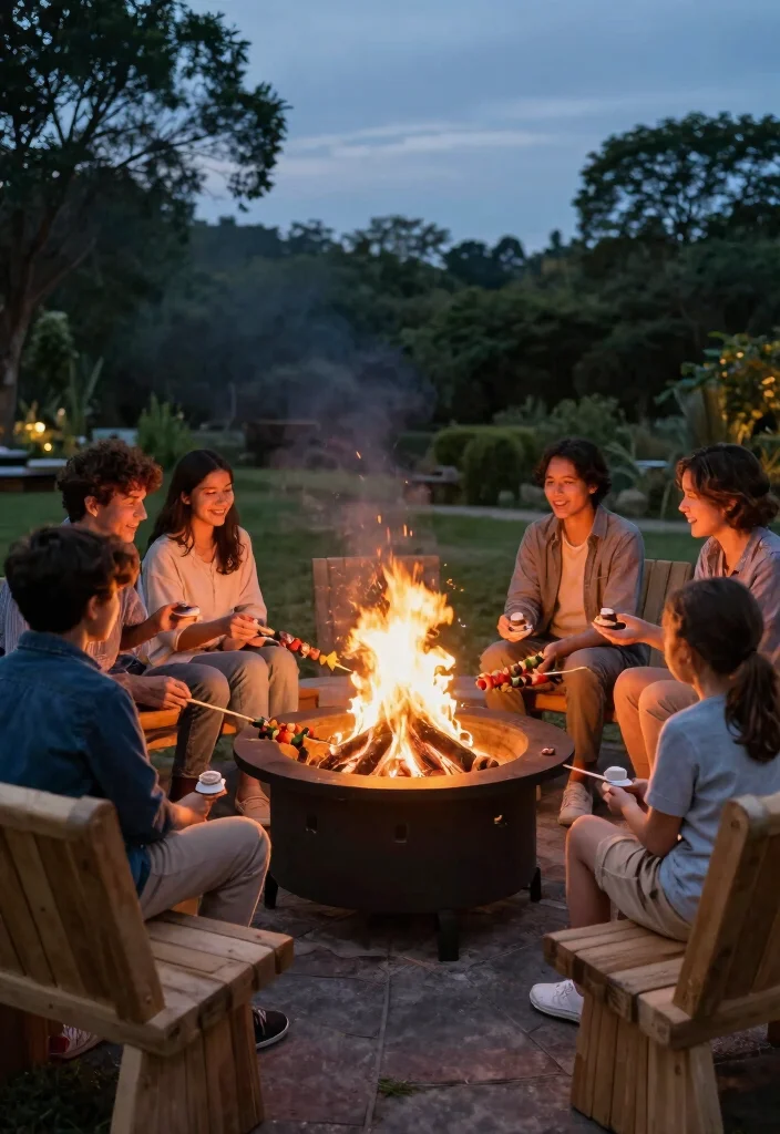 12 Outdoor Patio Dining Ideas for Family Meals 9. DIY Outdoor Fire Pit Gatherings 0