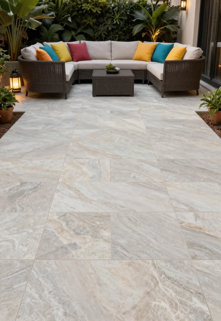 12 Outdoor Patio Flooring Ideas for Style and Durability 50 12 Outdoor Patio Flooring Ideas for Style and Durability 10. Porcelain Tiles 0