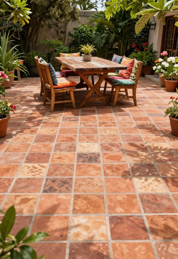12 Outdoor Patio Flooring Ideas for Style and Durability 26 12 Outdoor Patio Flooring Ideas for Style and Durability 6. Terracotta Tiles 0