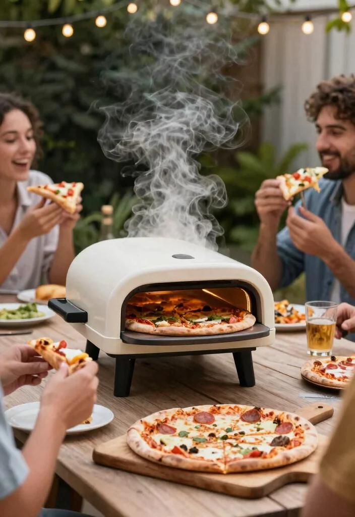 12 Outdoor Patio Kitchen Ideas for Easy Entertaining 9. Portable Pizza Oven 0