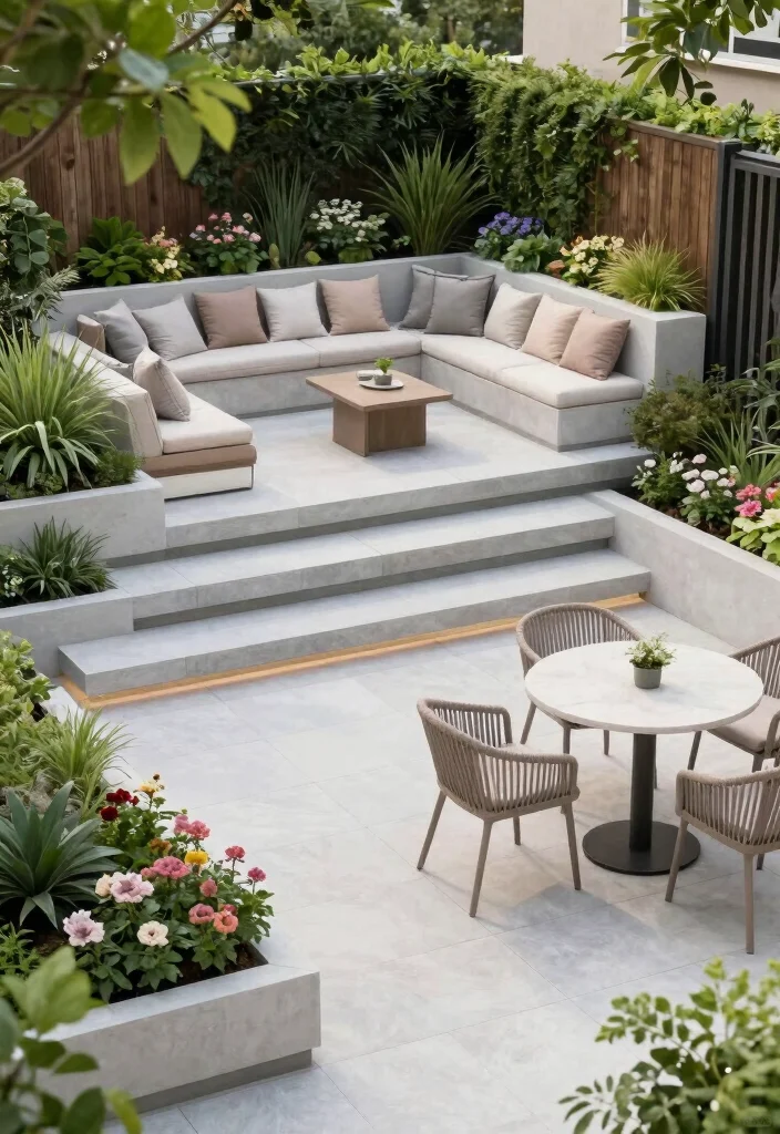 12 Outdoor Paver Patio Ideas for Clean Modern Lines 4. Elevated Platforms 0