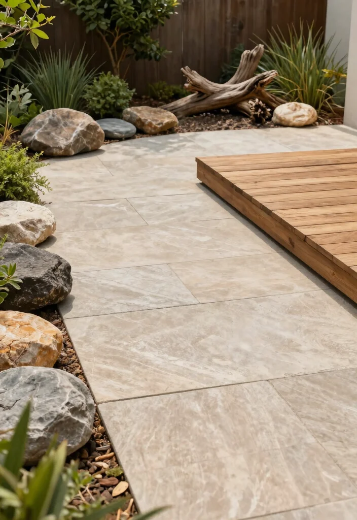 12 Outdoor Paver Patio Ideas for Clean Modern Lines 7. Natural Elements Integration 0