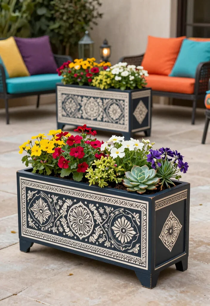 12 Outdoor Planter Box Ideas for Backyards and Patios 11. Decorative Planter Boxes 0