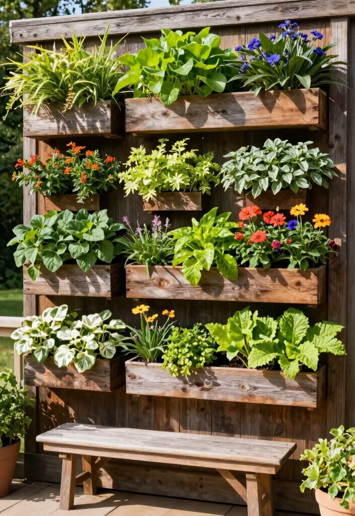12 Outdoor Planter Box Ideas for Backyards and Patios 4. Vertical Wall Garden Boxes 0