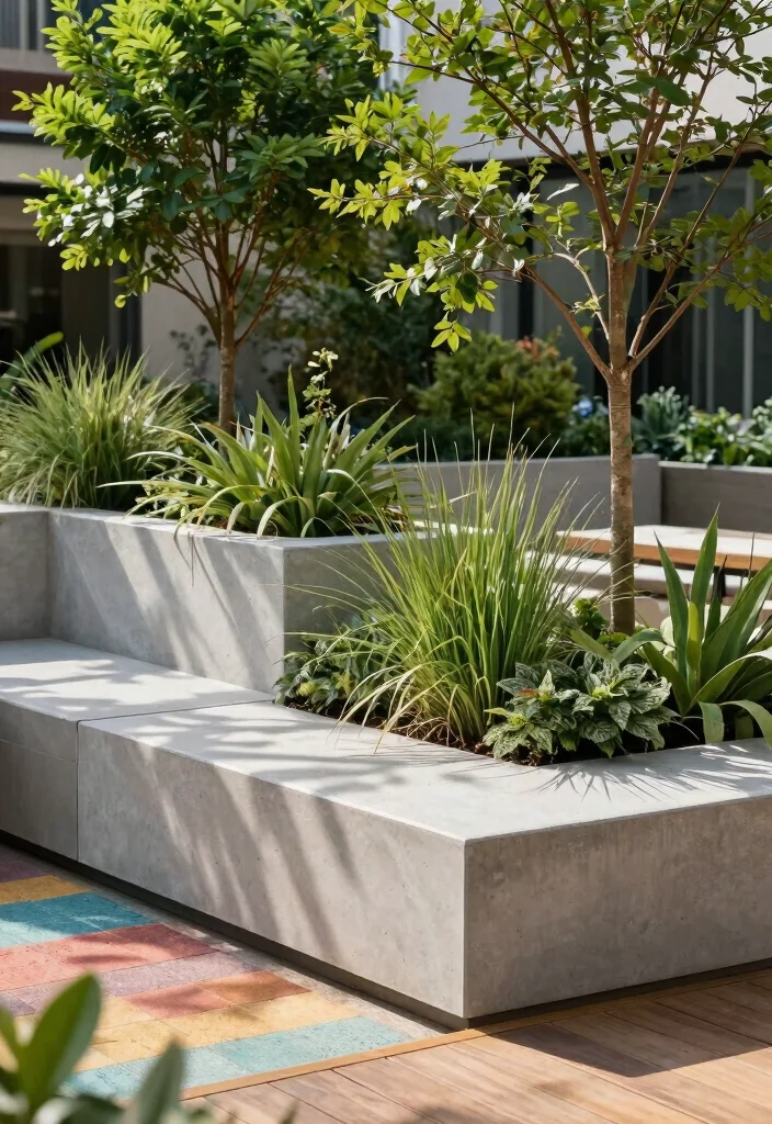 12 Outdoor Planter Box Ideas for Backyards and Patios 9. Concrete Planter Boxes 0