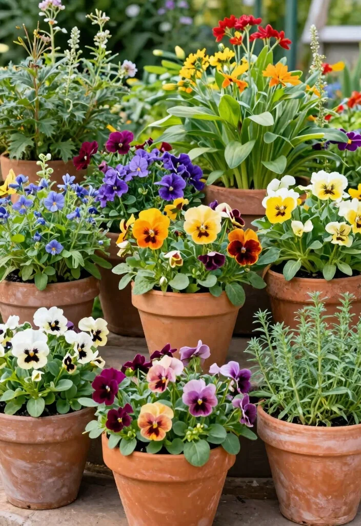 12 Outdoor Planter Ideas for Patios and Yards 12. Edible Flower Planters 0