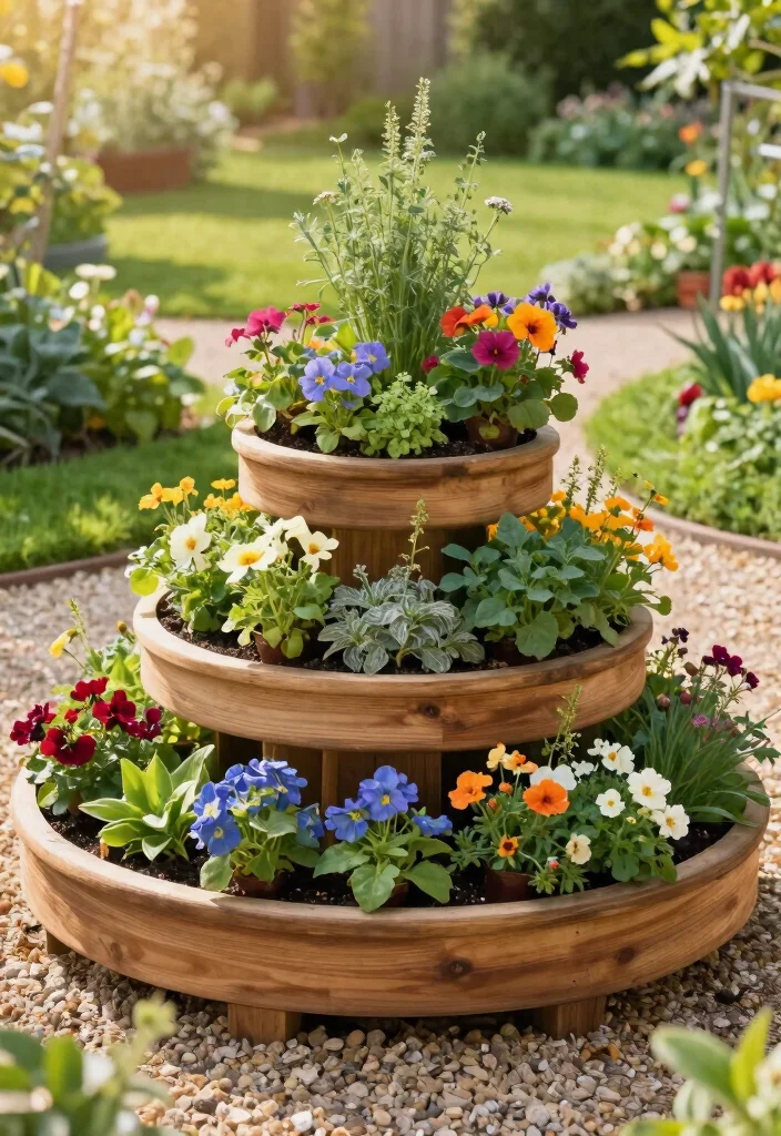12 Outdoor Planter Ideas for Patios and Yards 3. Tiered Planters 0