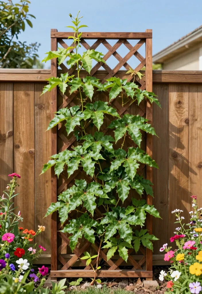 12 Passion Fruit Trellis Garden Ideas for Strong Vines 3. Simple Lattice Trellis 0