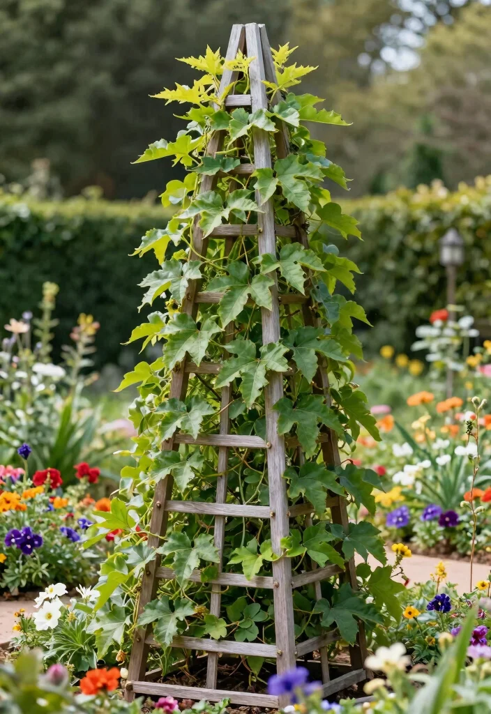 12 Passion Fruit Trellis Garden Ideas for Strong Vines 8. Garden Obelisk Trellis 0