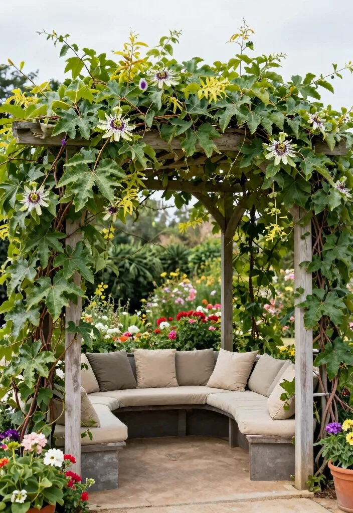 12 Passionfruit Vine Trellis Ideas for Backyard Gardens 11. Arched Pergola 0