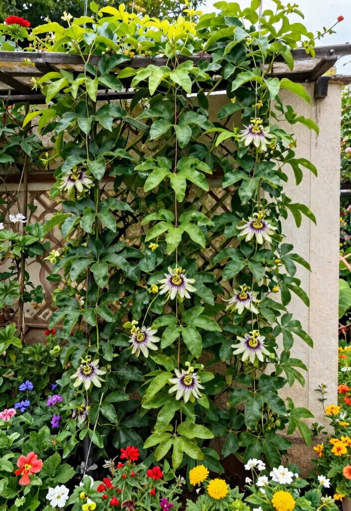 12 Passionfruit Vine Trellis Ideas for Backyard Gardens 12. Hanging Trellis System 0