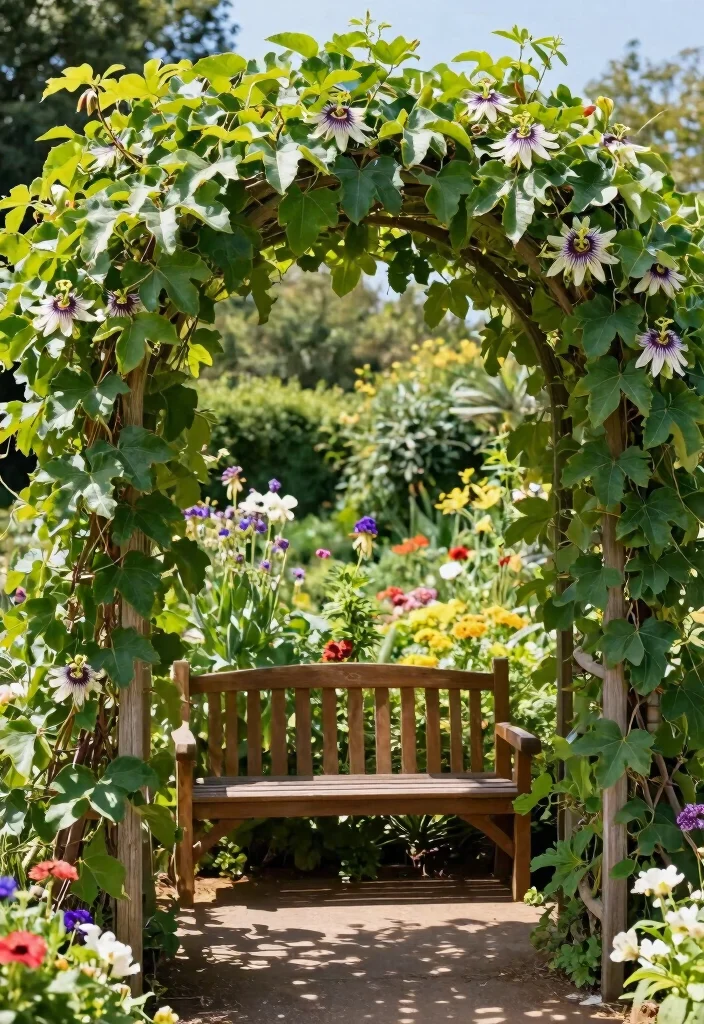 12 Passionfruit Vine Trellis Ideas for Backyard Gardens 3. Archway Trellis 0