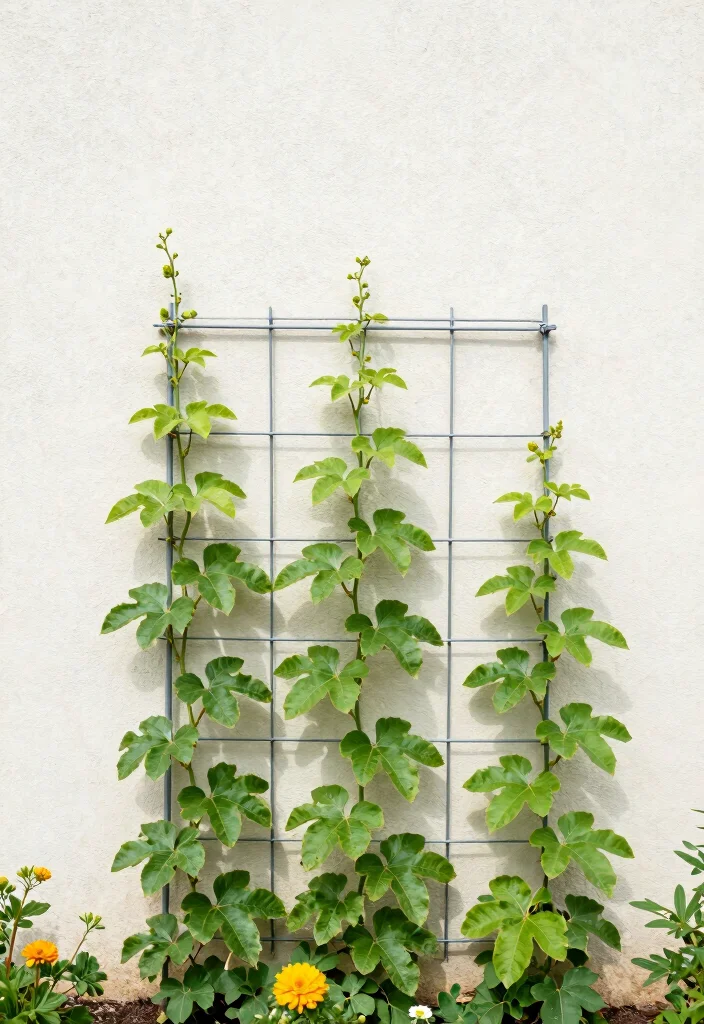 12 Passionfruit Vine Trellis Ideas for Backyard Gardens 7. Wire Trellis System 0