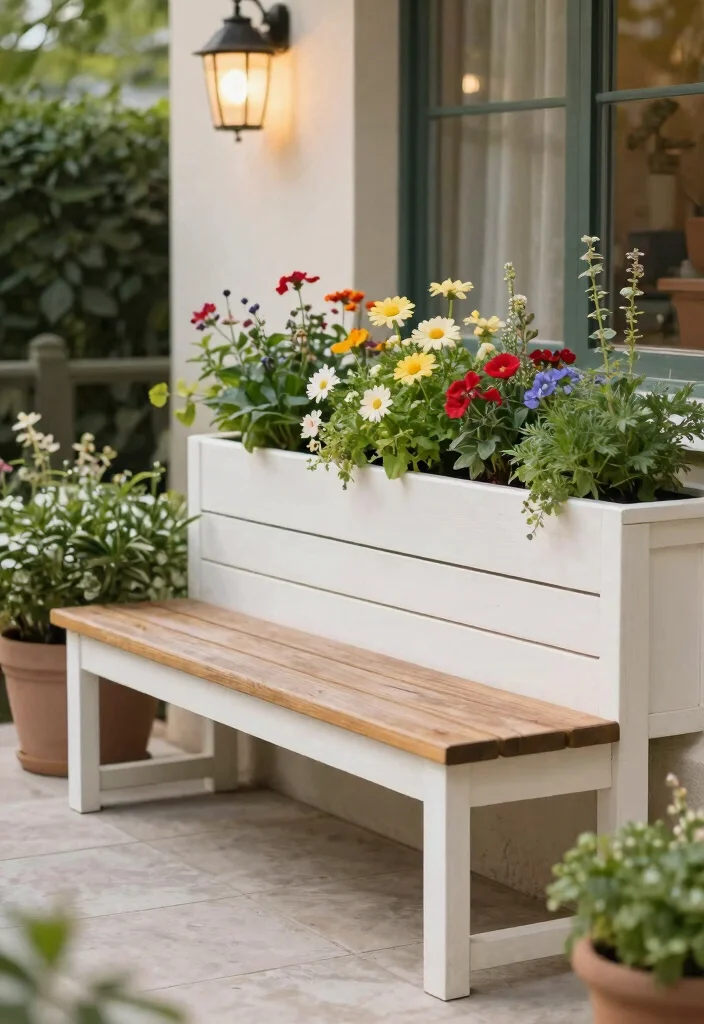 12 Patio Furniture Ideas for Comfortable Seating Layouts 11. Customized Planter Benches 0