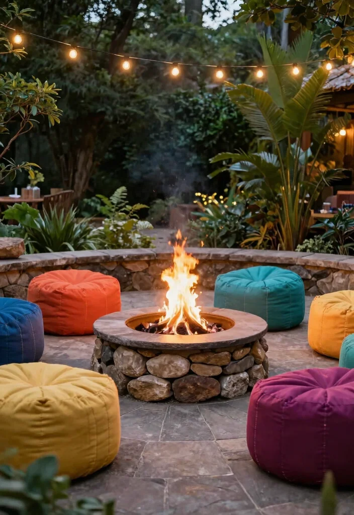12 Patio Furniture Ideas for Comfortable Seating Layouts 3. Eco Friendly Fire Pit Seating 0