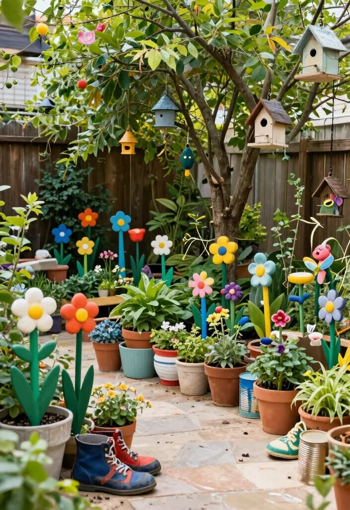 12 Patio Garden Ideas for Lush and Relaxing Spaces 36 12 Patio Garden Ideas for Lush and Relaxing Spaces 6. Whimsical Decor Accents 0