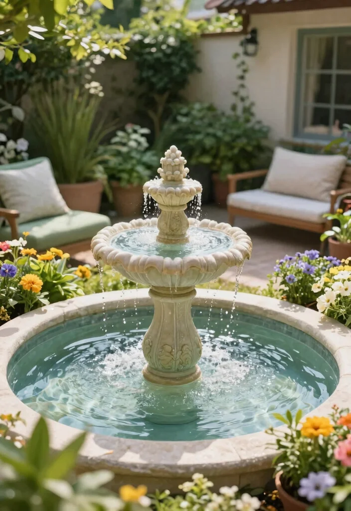 12 Patio Garden Ideas for Lush and Relaxing Spaces 49 12 Patio Garden Ideas for Lush and Relaxing Spaces 9. Small Water Features 0