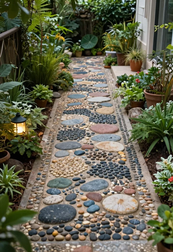 12 Patio Landscaping Ideas to Frame and Finish Your Space 50 12 Patio Landscaping Ideas to Frame and Finish Your Space 10. Artistic Pathways for Added Charm 0