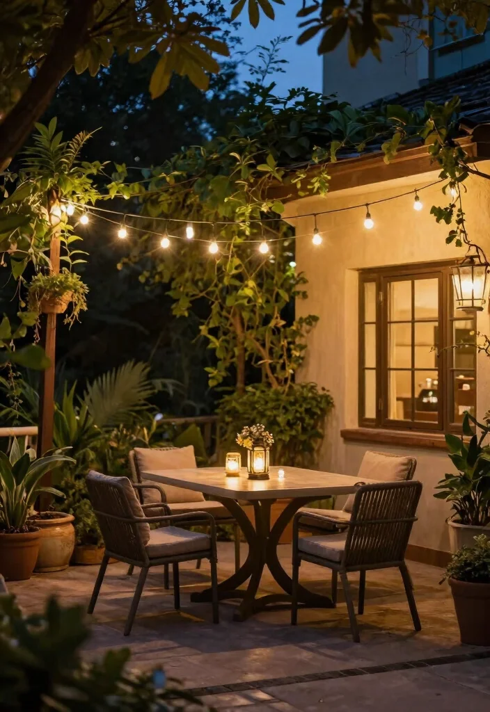 12 Patio Landscaping Ideas to Frame and Finish Your Space 36 12 Patio Landscaping Ideas to Frame and Finish Your Space 6. Lighting Features for Magical Evenings 0