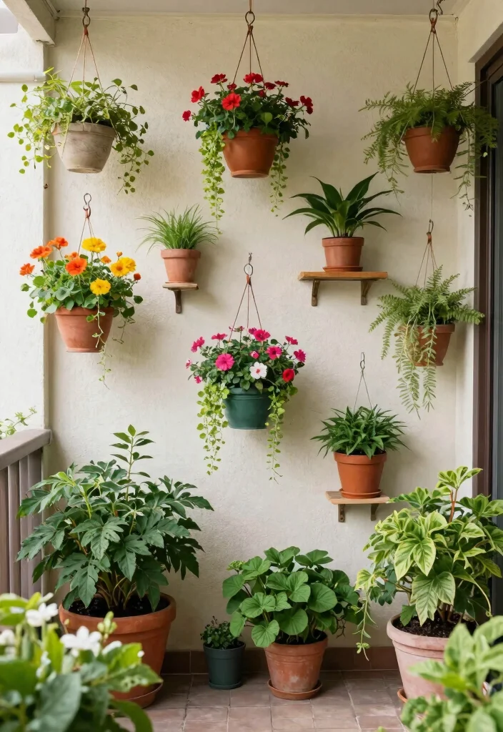 12 Patio Landscaping Ideas to Frame and Finish Your Space 38 12 Patio Landscaping Ideas to Frame and Finish Your Space 8. Hanging or Wall mounted Plants 0