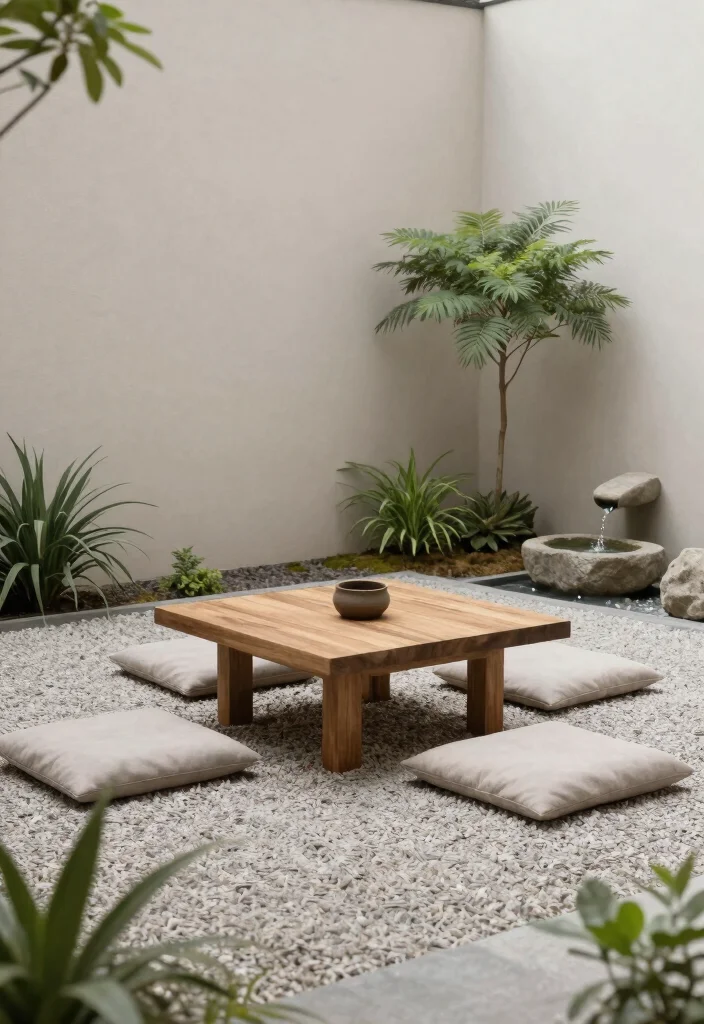 12 Patio Layout Ideas for Smart Furniture Arrangement 4. The Zen Minimalist Setup 0