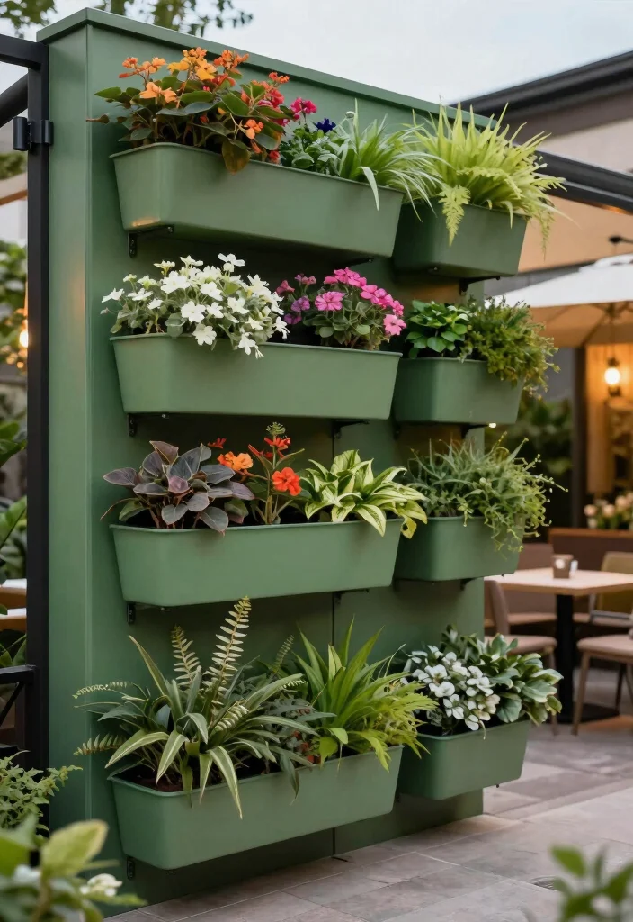12 Patio Planter Ideas Using Decorative Plant Pots 3. Wall Mounted Planters 0