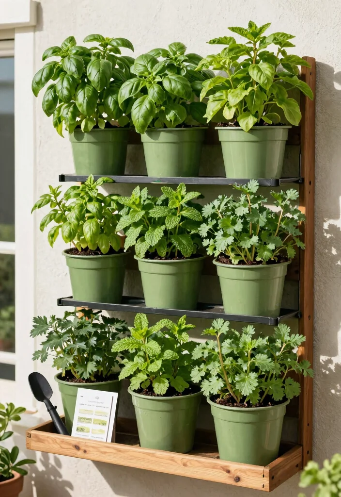 12 Patio Planter Ideas to Add Color and Style Outdoors 7. Vertical Herb Gardens for Culinary Convenience 0