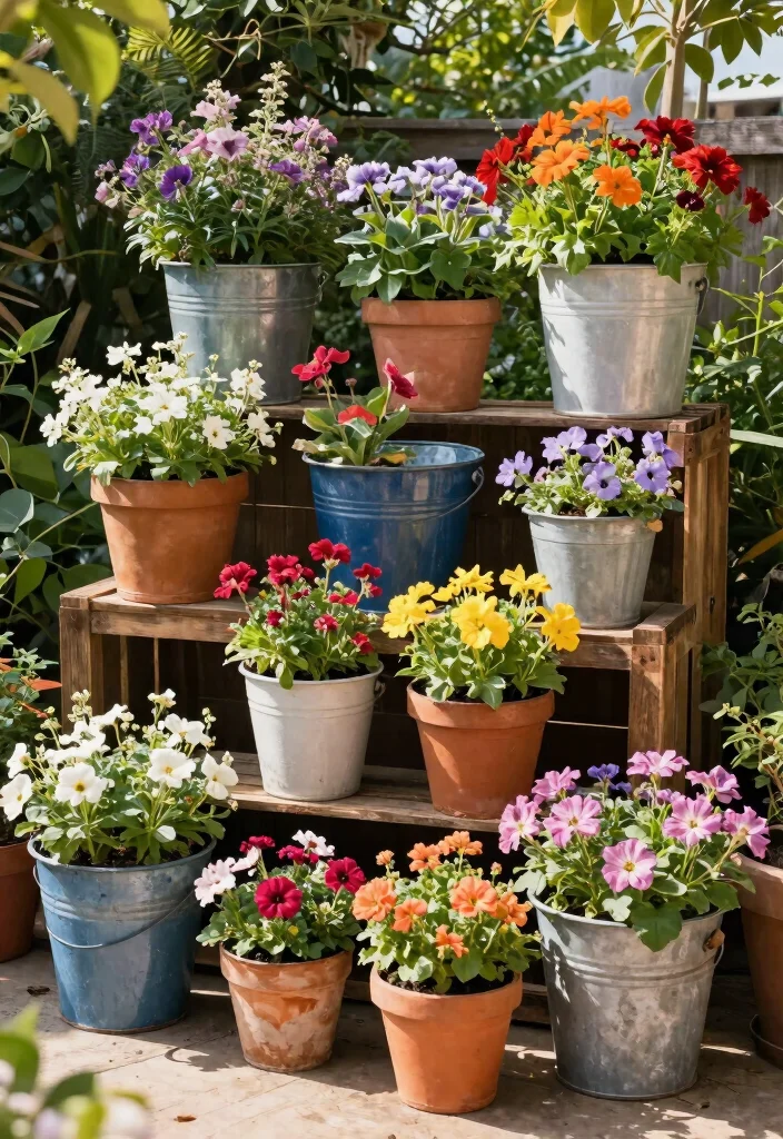 12 Patio Planter Ideas to Add Color and Style Outdoors 9. Recycled Container Gardens for Eco Friendly Style 0