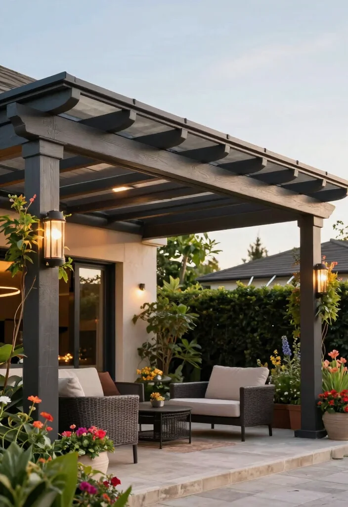 12 Patio Roof Extension Ideas to Expand Covered Space 12. Pergola with Retractable Roof 0