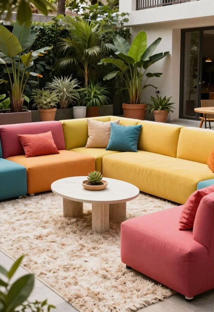 12 Patio Seating Ideas for Comfort and Flow 8. Modular Sectional Seating 0