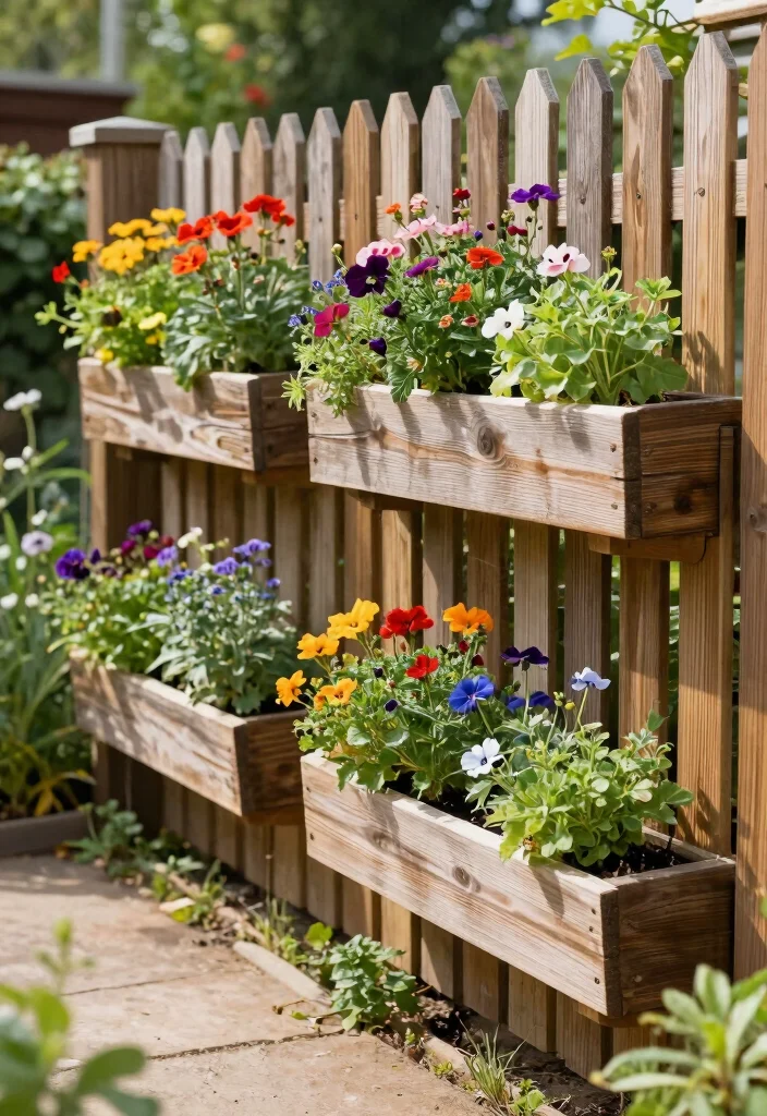 12 Picket Fence Ideas for Timeless Curb Appeal 10. Vertical Garden Picket Fence 0