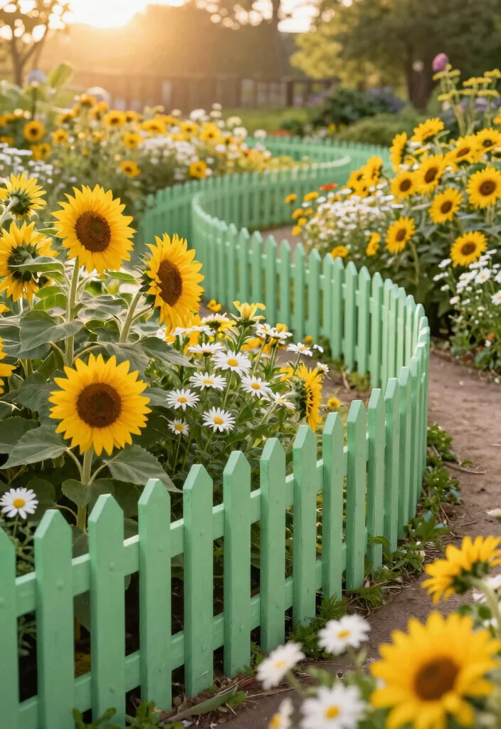 12 Picket Fence Ideas for Timeless Curb Appeal 4. Curved Picket Fence 0