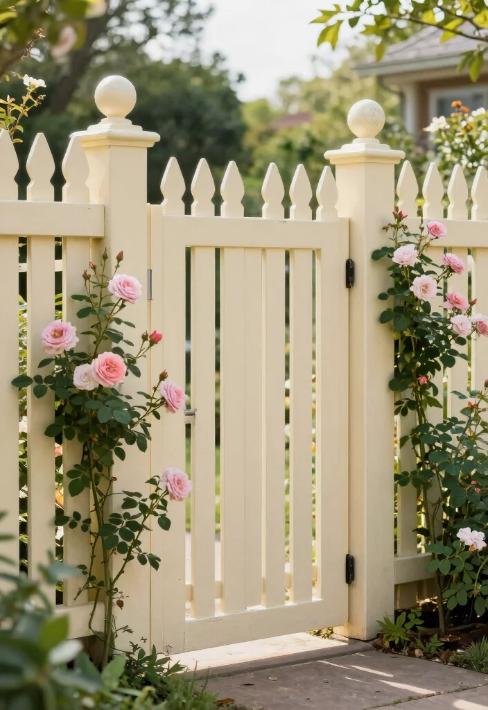 12 Picket Fence Ideas for Timeless Curb Appeal 5. Tall Picket Fence for Privacy 0