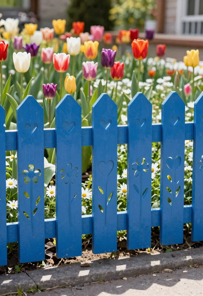 12 Picket Fence Ideas for Timeless Curb Appeal 7. Decorative Picket Fence with Patterns 0