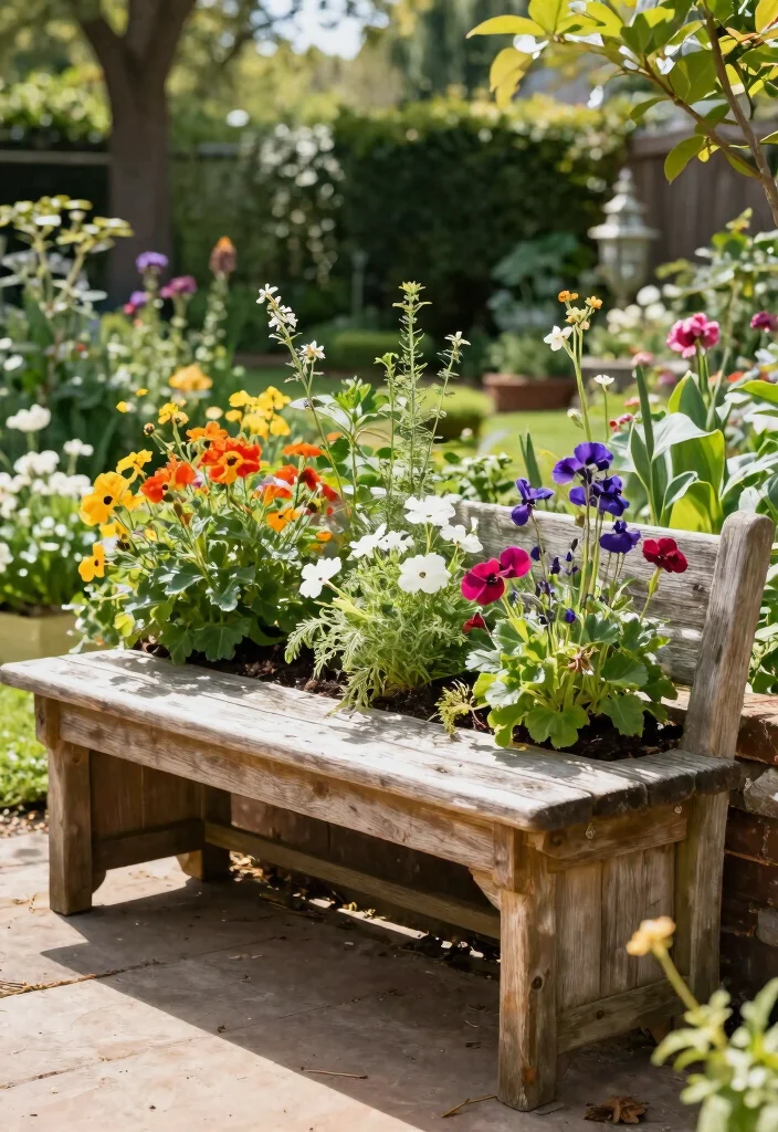 12 Planter Box Ideas for Outdoor Use 11. Planter Box Bench 0